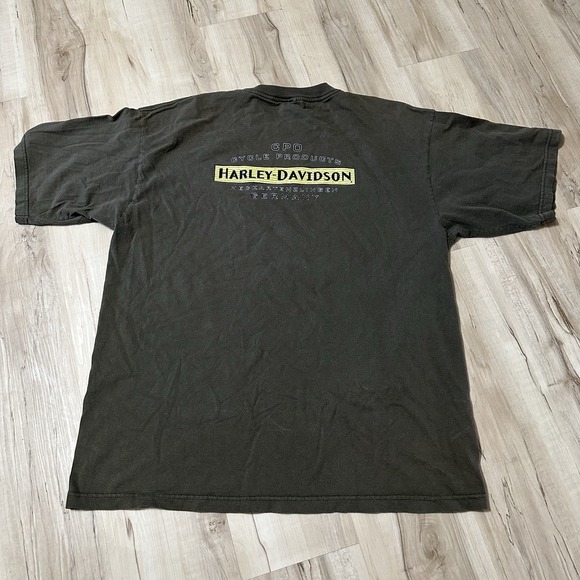 Vintage Harley Davidson T Shirt Flames GERMANY DEALER Sz XXL MEGA RARE - Picture 4 of 5